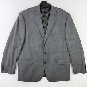 Lauren Ralph Lauren Mens Gray Blazer Jacket 44R 100% Wool Natural Stretch‎